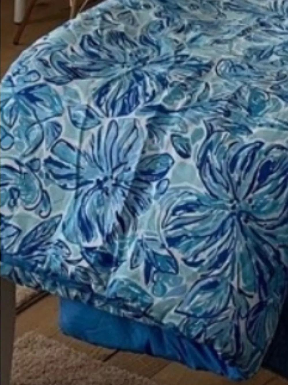 Blue Floral Comforter Set